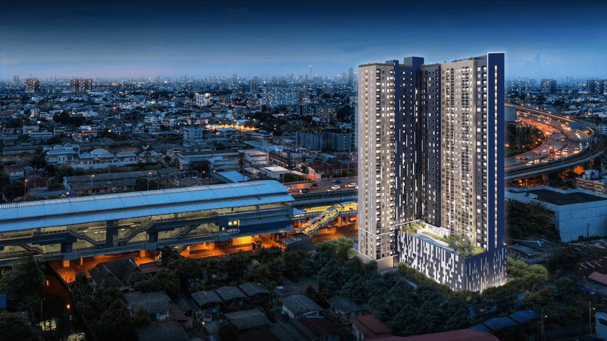 Rich Point @BTS Wutthakat - Bangkok condo exterior and facilities
