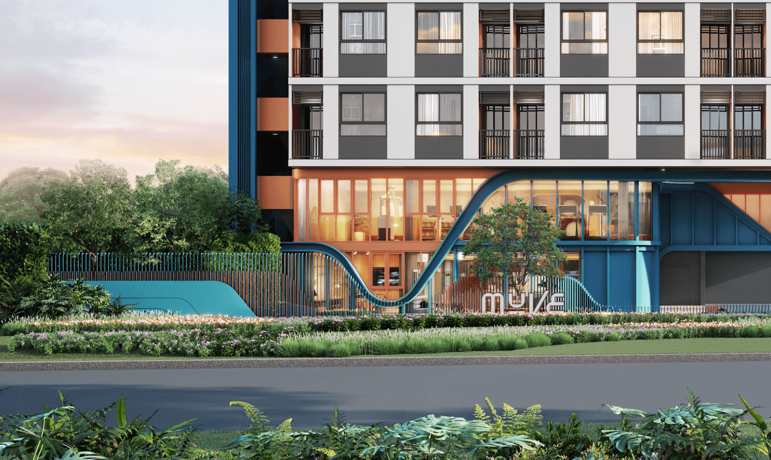 The Move Srinakarin - Bangkok condo exterior and facilities