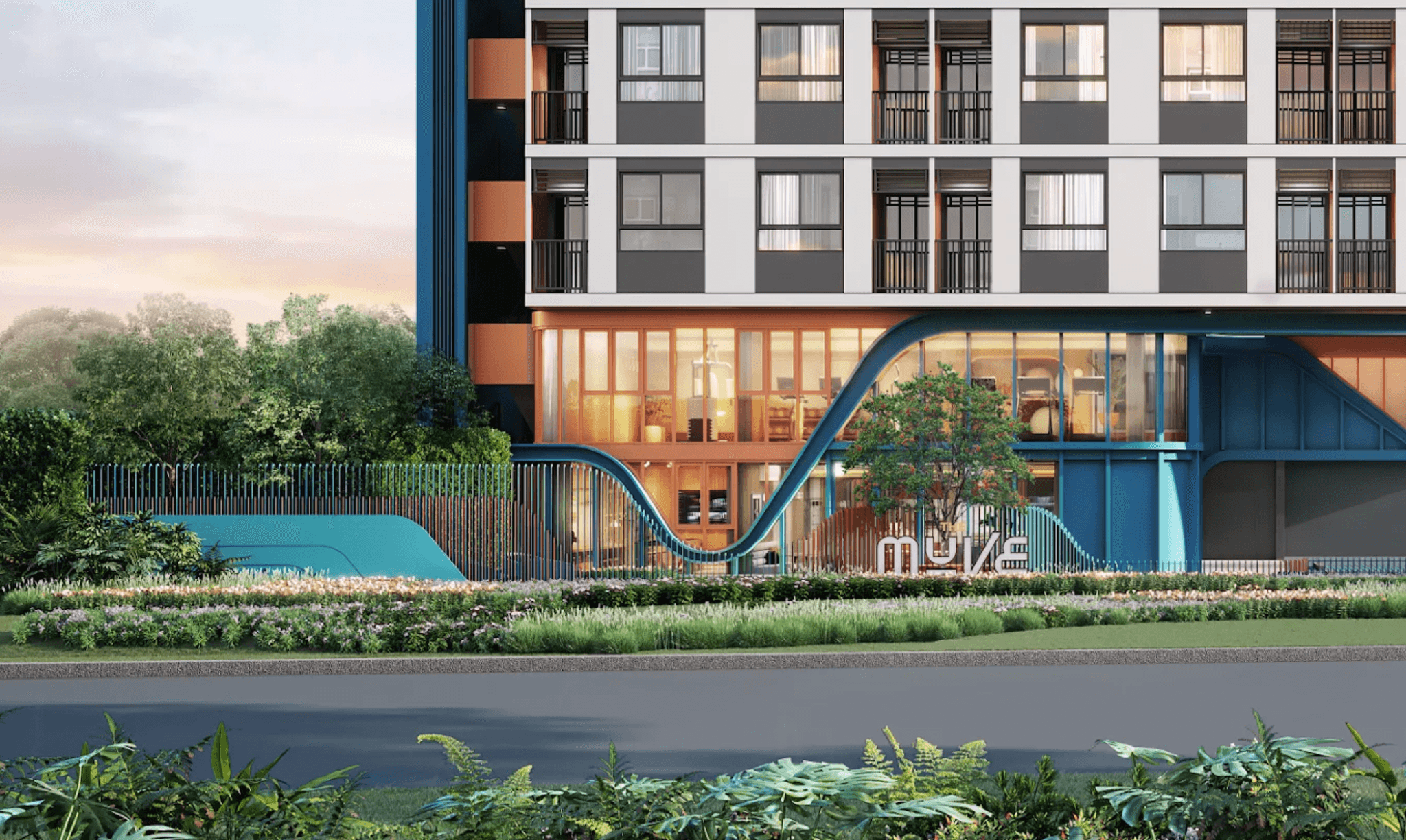 The Muve Srinakarin - Bangkok condo exterior and facilities